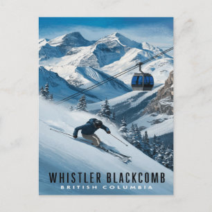 Cartão Postal Whistler Blackcomb: Esquiando os picos
