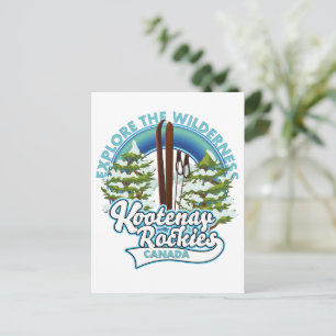 Cartão Postal Whistler Canada, explore a natureza, logotipo de s