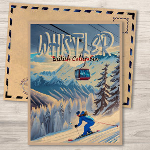 Cartão Postal Whistler Vancouver British Columbia Canada Ski