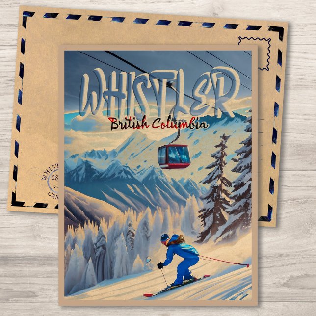 Cartão Postal Whistler Vancouver British Columbia Canada Ski (Criador carregado)