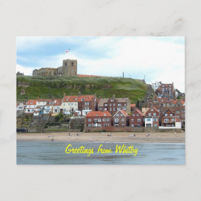 Cartão Postal Whitby no North Yorkshire, Inglaterra. (Frente)