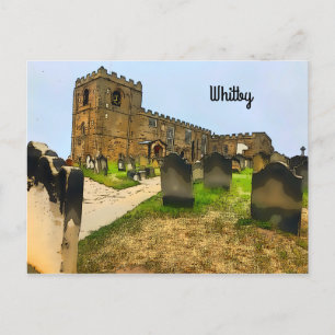 Cartão Postal Whitby Rua Maria's Church Graveyard