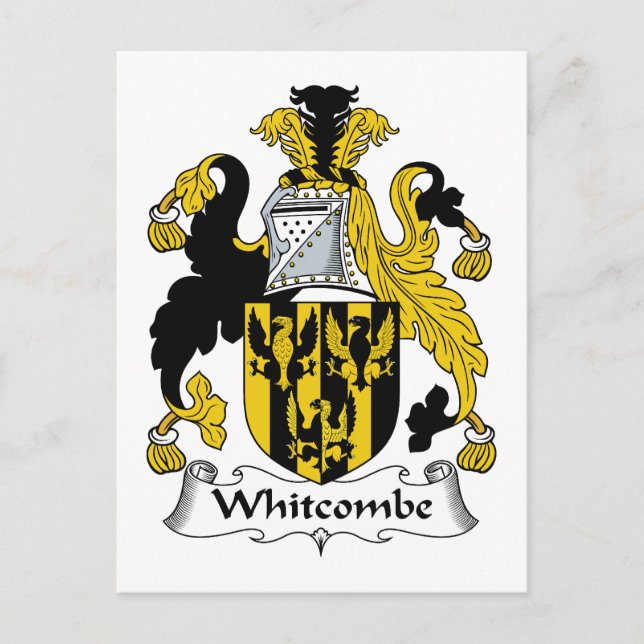 Cartão Postal Whitcombe Family Crest (Frente)