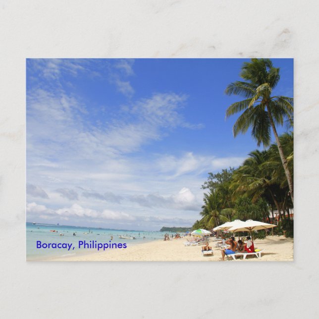 Cartão Postal White Beach, Boracay Postcard (Frente)