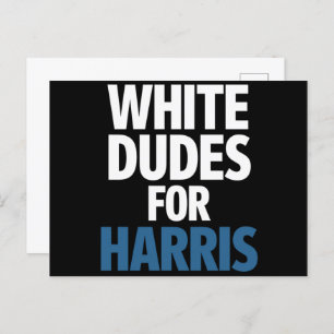 Cartão Postal White Dudes Para A Eleição De Harris Kamala Harris