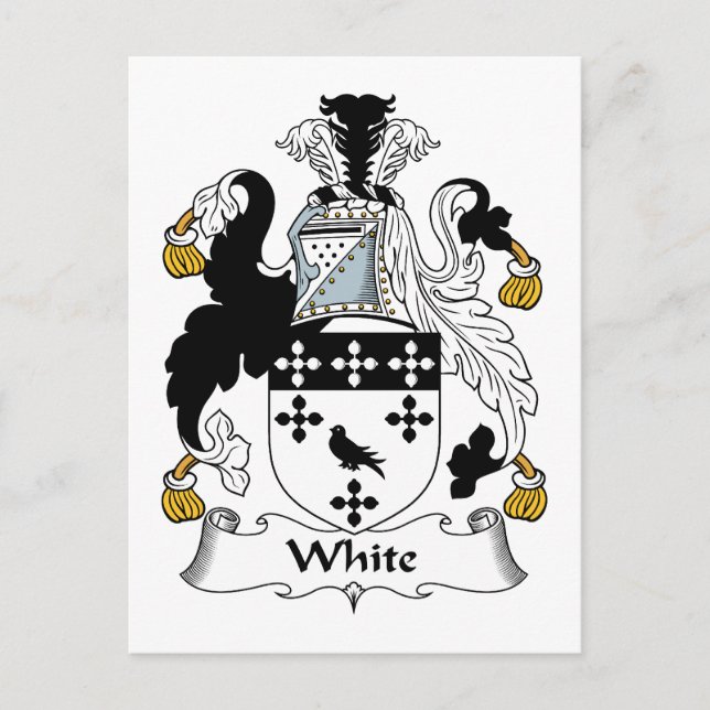 Cartão Postal White Family Crest (Frente)
