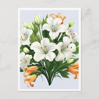 CARTÃO POSTAL WHITE FLOWERS #2