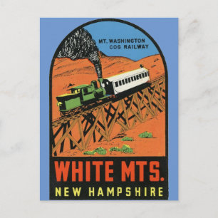 Cartão Postal White Mounains, New Hampshire Postcard