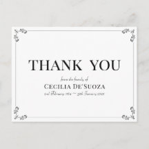 White Obrigado Vintage Clássico Elegante Simples