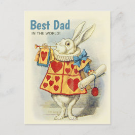 Cartão Postal White Rabbit herald Melhor pai do mundo CC1124