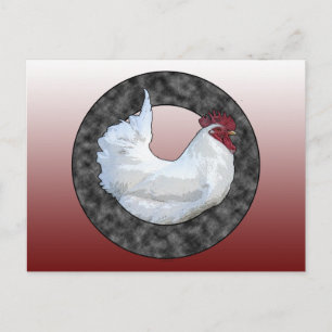 Cartão Postal White Rooster