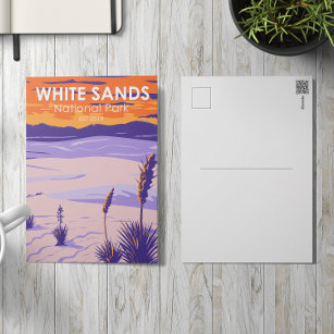 Cartão Postal White Sands National Park New Mexico Vintage