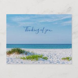 Cartão Postal White Sandy Beach, Flórida, Pensando Em U