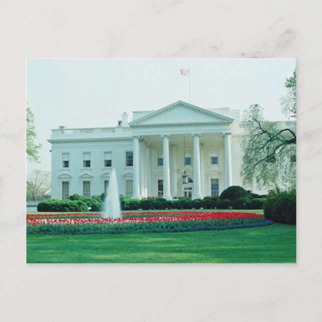 Cartão Postal White The White House, Washington, D.C., EUA fl (Frente)