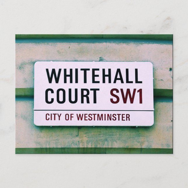 Cartão Postal Whitehall Court - Sinal Westminster (Frente)