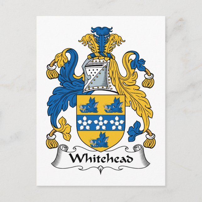 Cartão Postal Whitehead Family Crest (Frente)