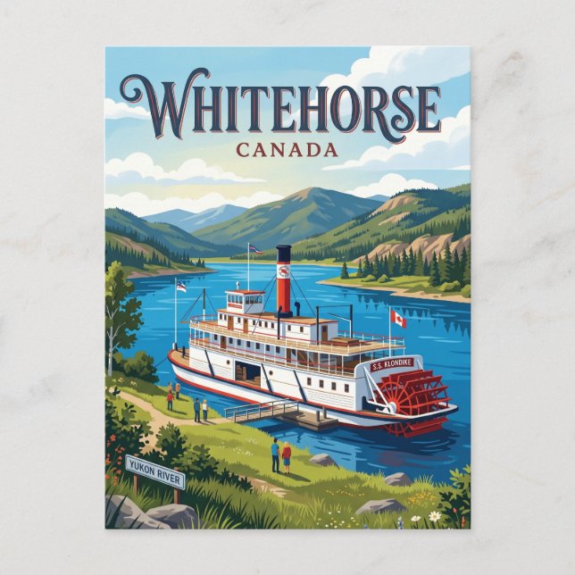 Cartão Postal Whitehorse Canadá (Frente)