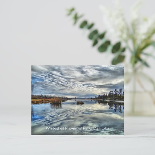 Cartão Postal Whiteshell Autumn Reflection Postcard (Em pé/Frente)