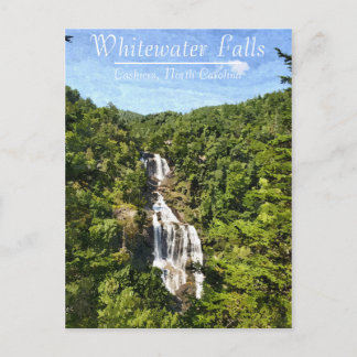Cartão Postal Whitewater Falls Cashiers Carolina do Norte