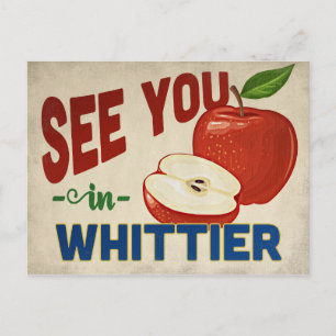 Cartão Postal Whittier California Apple - Viagens vintage