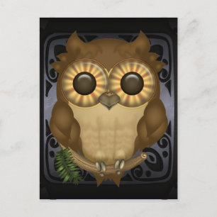 Cartão Postal Whoolio The Cute Owl Postcard