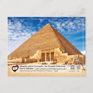 Cartão Postal WHS da UNESCO - A Pirâmide do Excelente de Giza
