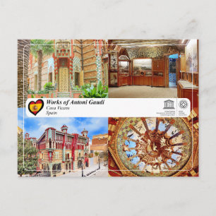 Cartão Postal WHS da UNESCO - Antoni Gaudí - Casa Vicens