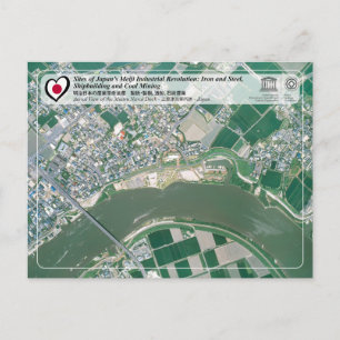 Cartão Postal WHS da UNESCO - Mietsu Naval Dock - 三 重 津 