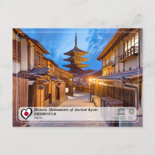 Cartão Postal WHS da UNESCO - Monumentos Históricos de Quioto A