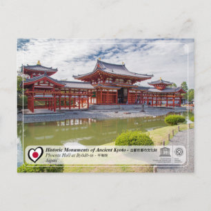 Cartão Postal WHS da UNESCO - Quioto antiga - Byodo-in - 等 平