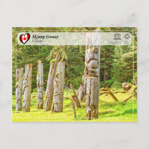 Cartão Postal WHS da UNESCO - SGang Gwaay