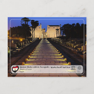 Cartão Postal WHS da UNESCO - Tebas Antigas - Templo de Luxor