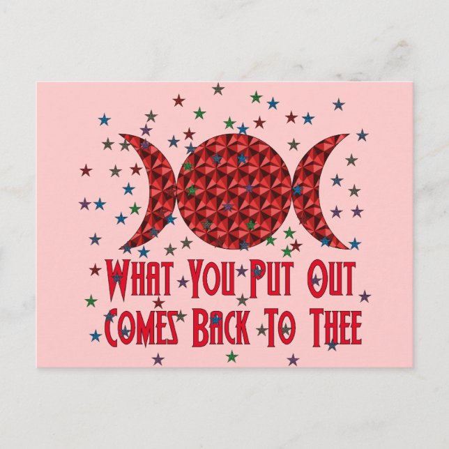 Cartão Postal Wiccan Karma (Frente)