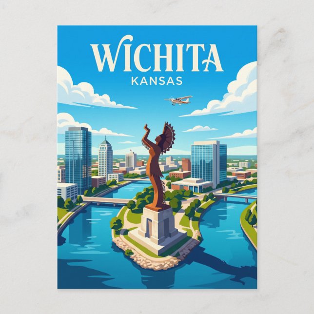 Cartão Postal Wichita Kansas (Frente)
