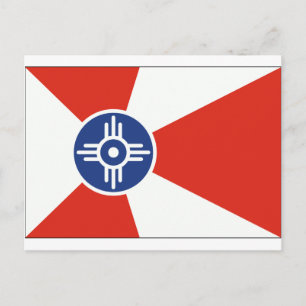 Cartão Postal Wichita Kansas ICT Flag