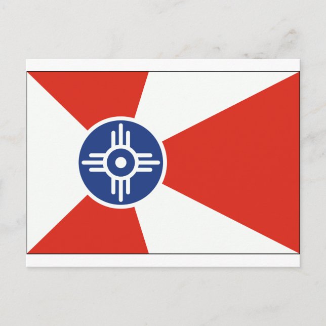 Cartão Postal Wichita Kansas ICT Flag (Frente)