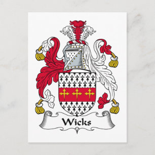 Cartão Postal Wicks Family Crest