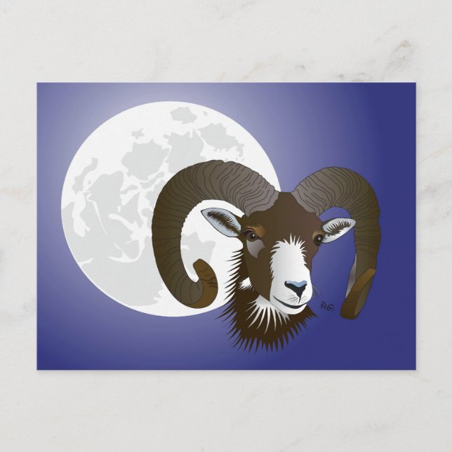 Cartão Postal Widder Sternzeichen Postkarte (Frente)