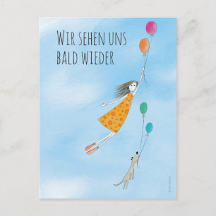 Cartão Postal Wiedersehen bem cedo