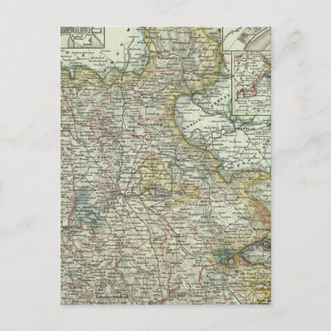 Cartão Postal Wiesbaden e Frankfurt, Alemanha (Frente)