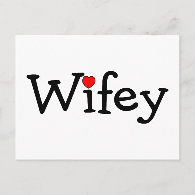 Cartão Postal Wifey com Heart (Frente)