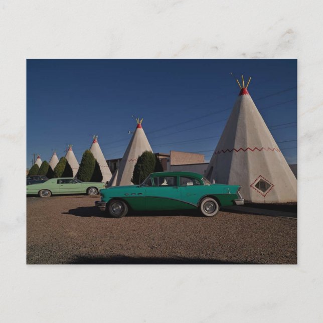 Cartão Postal Wigwam Motel Rota 66 dos EUA em Holbrook, Arizona (Frente)