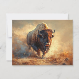 Cartão Postal Wild West Bison