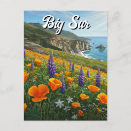 Cartão Postal Wildflower Big Sur California Viagem