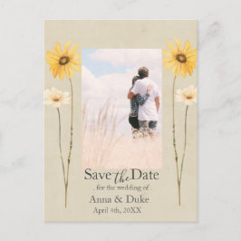 Cartão Postal Wildflower Save the Date Photo