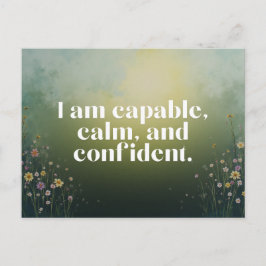 Cartão Postal Wildflowers Affirmation Uplifting Message