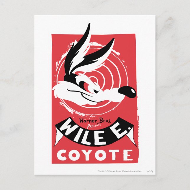 Cartão Postal WILE E. COYOTE™ Warner Bros. Apresenta poster (Frente)