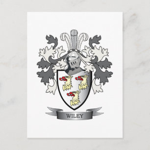 Cartão Postal Wiley Family Crest Casaco de Armas