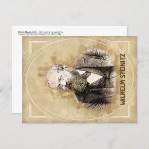Cartão Postal Wilhelm Steinitz, xadrez