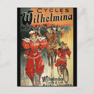 Cartão Postal Wilhelmina Cycle & Co. Ltd. Zeist-Holland